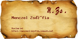 Menczel Zsófia névjegykártya