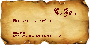 Menczel Zsófia névjegykártya