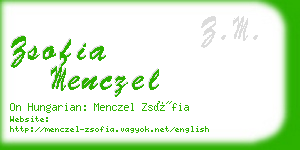zsofia menczel business card